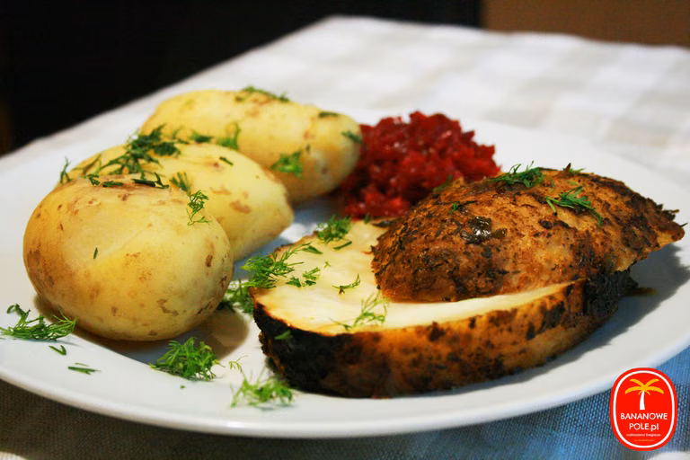 PIECZEŃ Z SELERA W GRUSZKOWEJ MARYNACIE