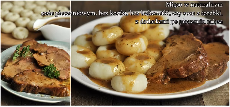 Mięso w sosie pieczeniowym