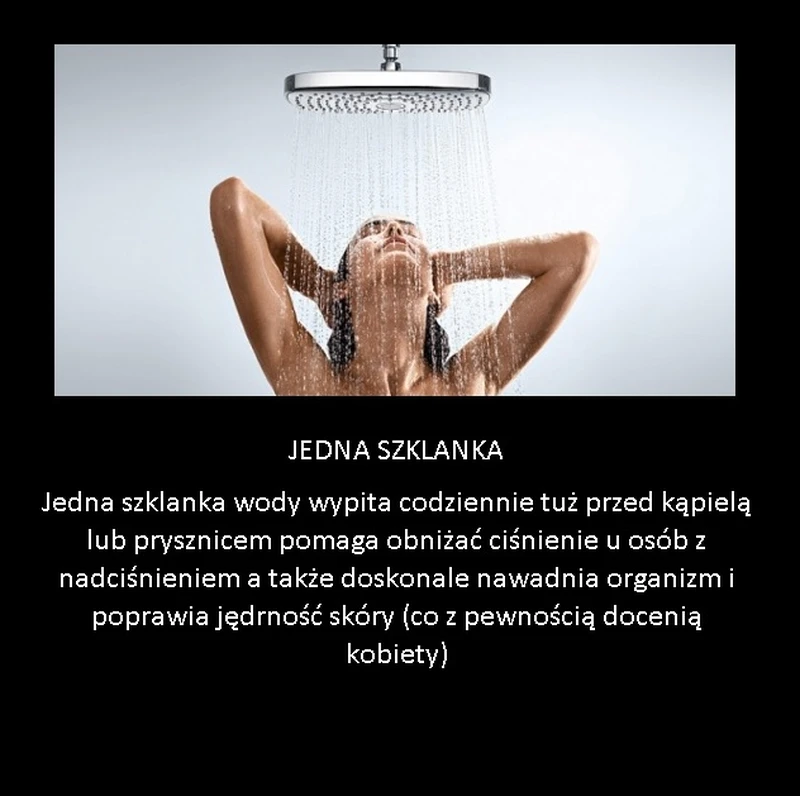 Jedna szklanka wody przed kąpielą...