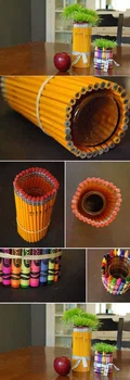 Flakoniki zrobione z ołówków i kredek - zrób to sam