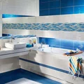 Niebieska łazienka morskiej syreny