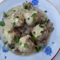 Pulpety w sosie pieczarkowo-porowym