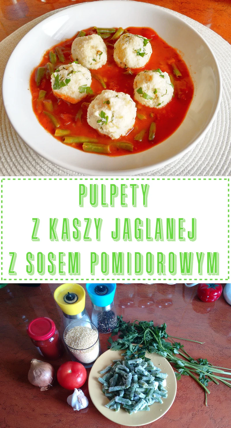 Pulpety z kaszy jaglanej z sosem pomidorowym