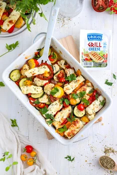 Zapiekanka warzywna z serem halloumi