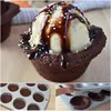 Lody podane na babeczce