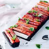 Tarta bez pieczenia z rabarbarem