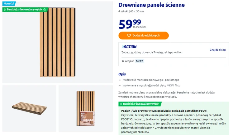 Zdjęcie Te drewniane panele z Action odmienią nudną ścianę w godzinę! Metamorfoza za 60 zł, bez fachowców, a efekt zachwyca #1