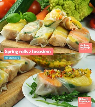 Spring rolls z łososiem - FIT przekąska