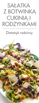sałatka z botwinką cukinią i rodzynkami