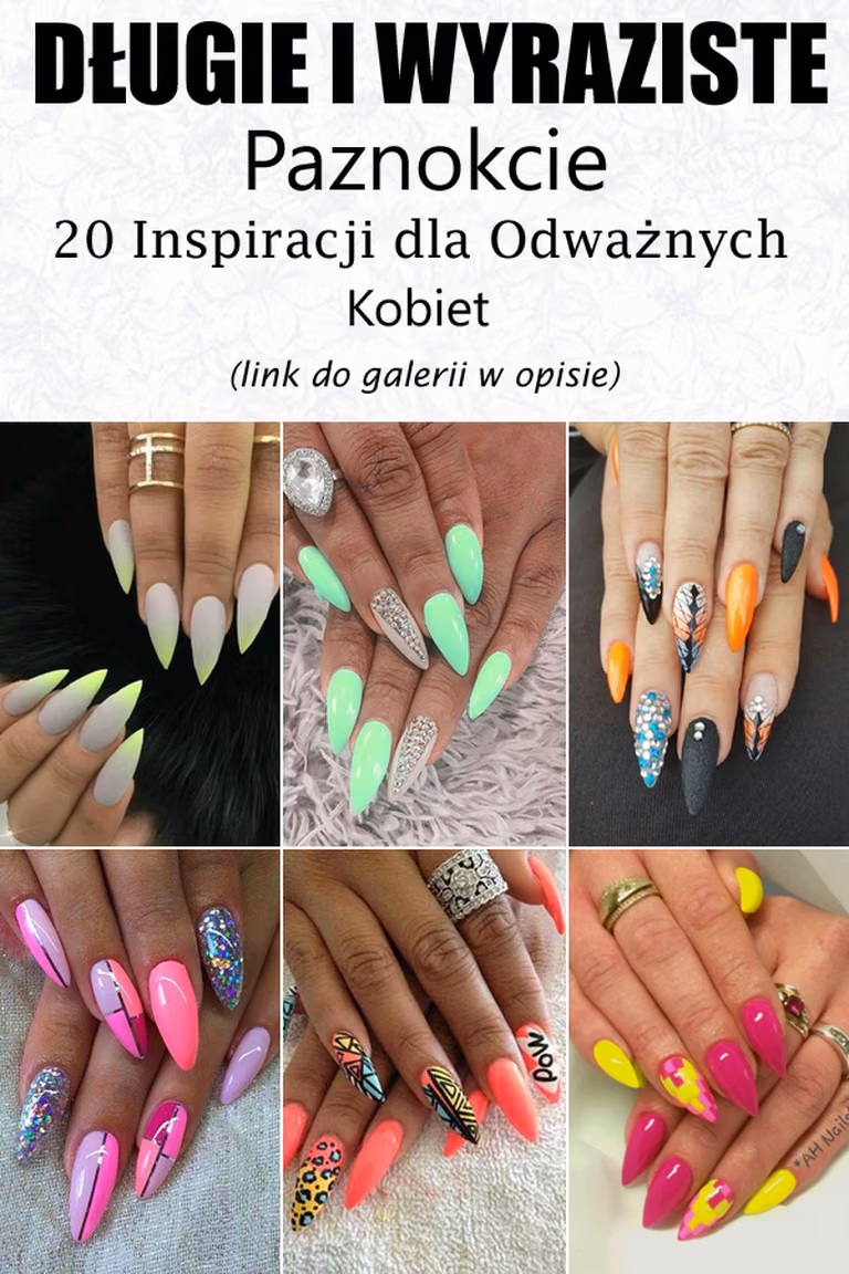Długie i Rzucające Się w Oczy Paznokcie – Coś dla Odważnych Kobiet [GALERIA]
