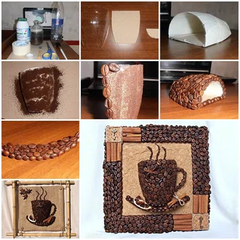 Dekoracje z kawy - ramka