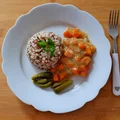 Schab w sosie z marchewką