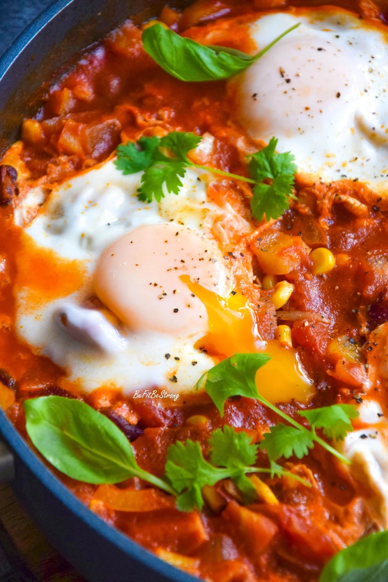 Szakszuka po meksykańsku z chorizo
