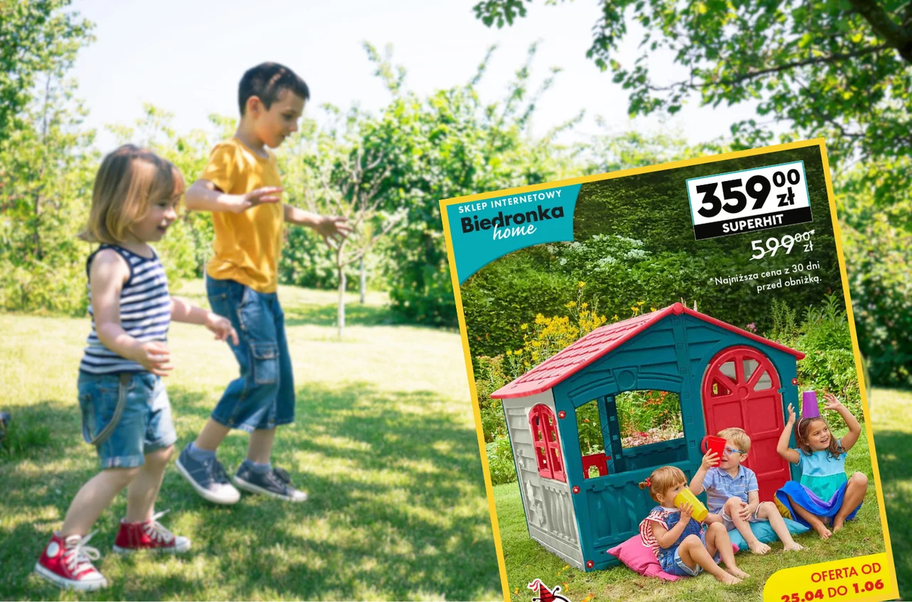 Ten domek ogrodowy z Biedronki to HIT dla dzieci! Teraz aż o 240 zł taniej, a montaż w kilkanaście minut