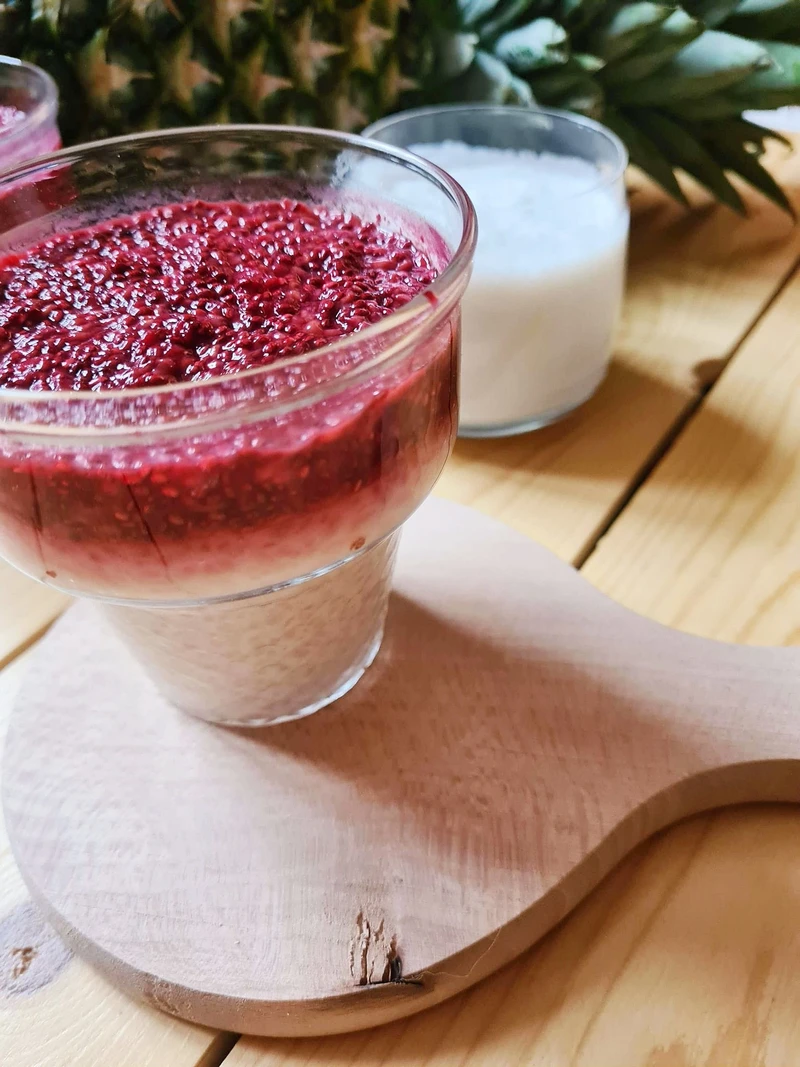 Kokosowy pudding z tapioką i nasionami chia