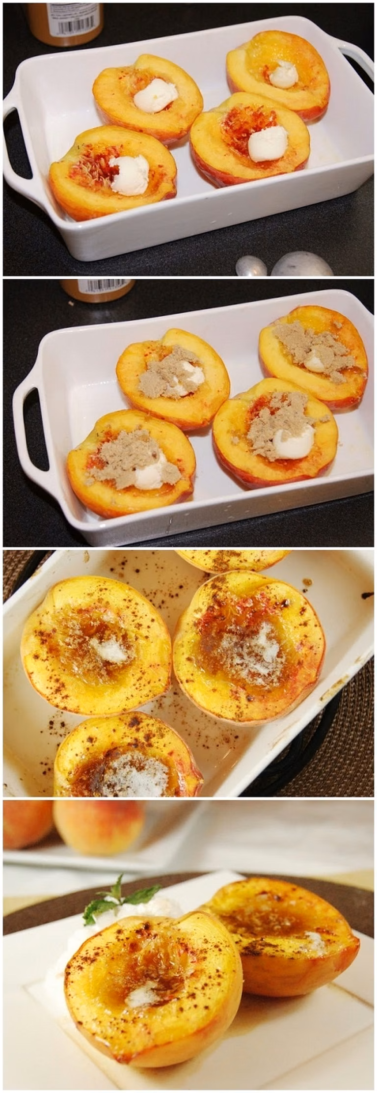 Pieczone brzoskwinie