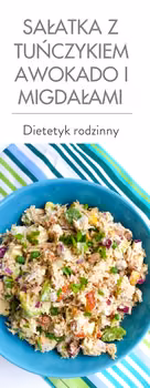 Sałatka z tuńczykiem awokado i migdałami