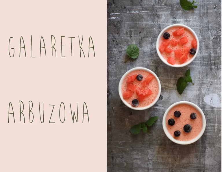 Dietetyczna galaretka z arbuza, 132 kcal