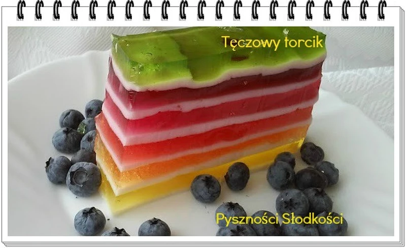 Tęczowy torcik