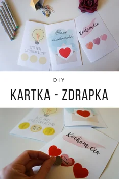 DIY Miłosne kartki zdrapki + 3 wzory do druku