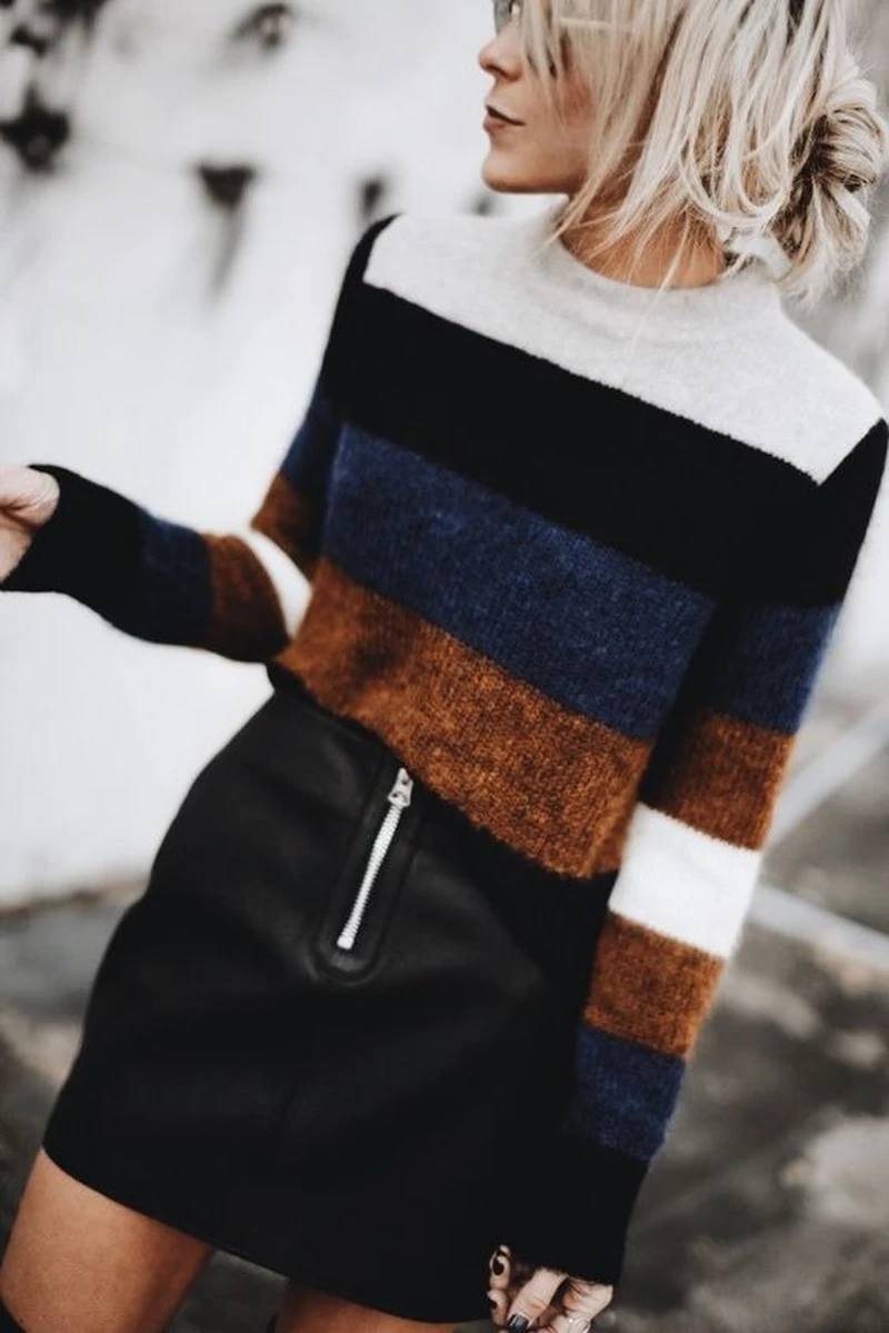 Sweter w pasy