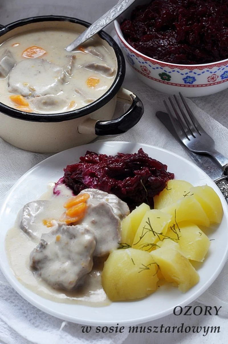 Ozorki w sosie musztardowym