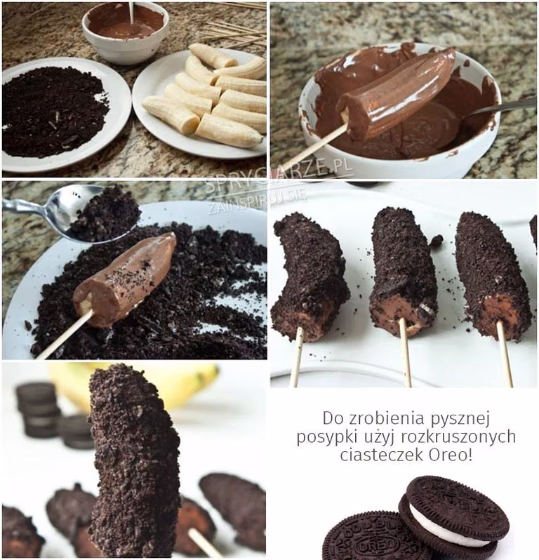 banany w czekoladzie - deser