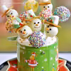 Cake pops - Bałwanki na patyku