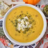 Zupa dyniowa z serem gorgonzola i porem