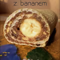 Rolada waflowa z bananem