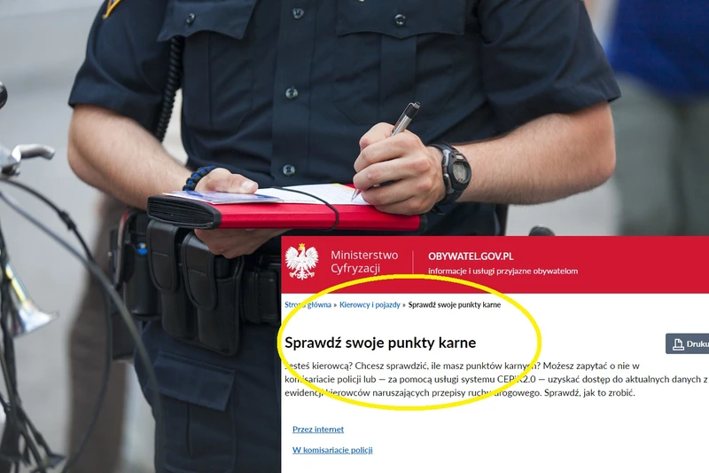 Sprawdź swoje punkty karne i przewinienia ONLINE!