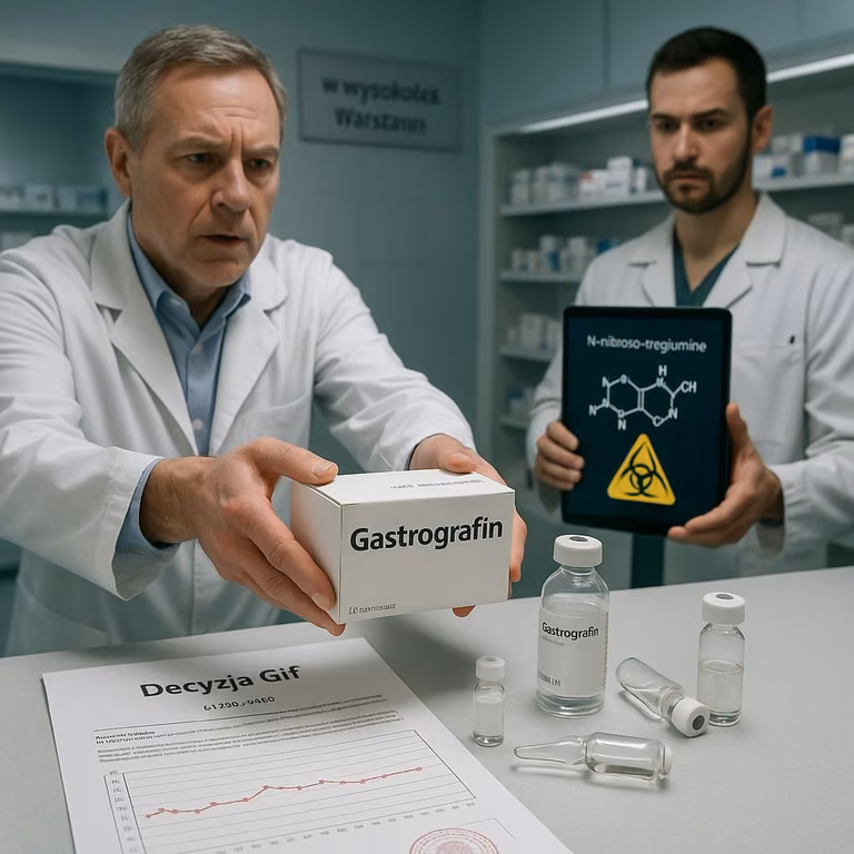 Gas-tro-infamous recall: GIF wycofuje Gastrografin z obiegu po wykryciu nitrozoaminowych zanieczyszczeń