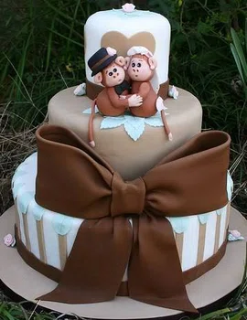 Tort zakochane małpki
