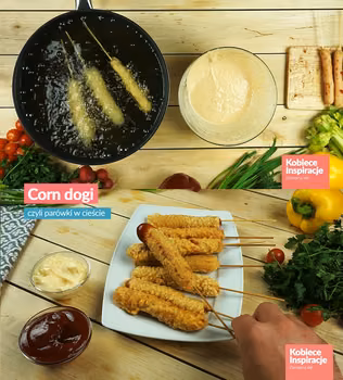 Corn dogi czyli parówki w cieście