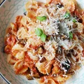 Makaron z bakłażanem i szynką parmeńską
