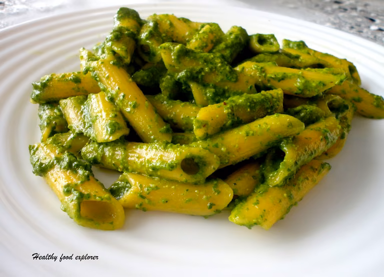Makaron z pesto ze szpinaku