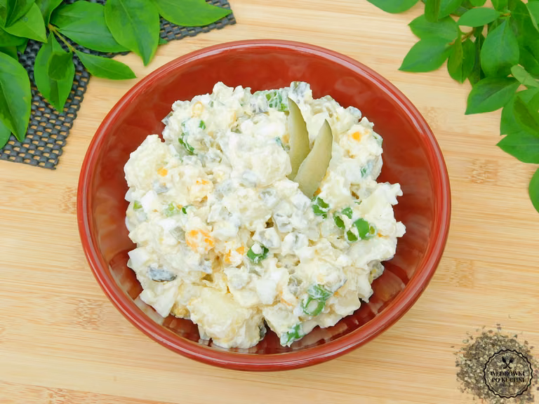 Kartoffelsalat - niemiecka sałatka ziemniaczana - Wędrówki po kuchni
