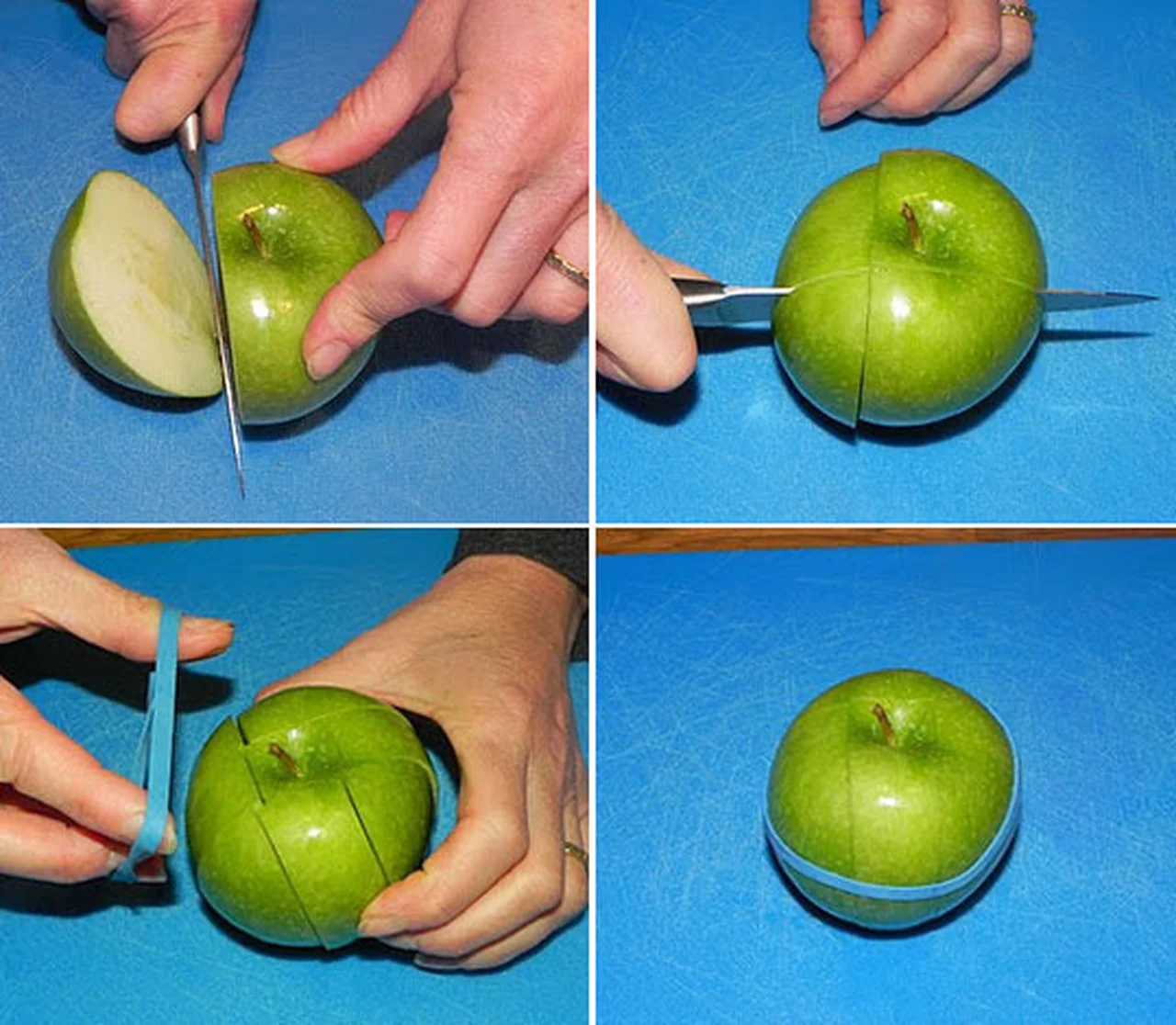 Jak kroić jabłko do pracy