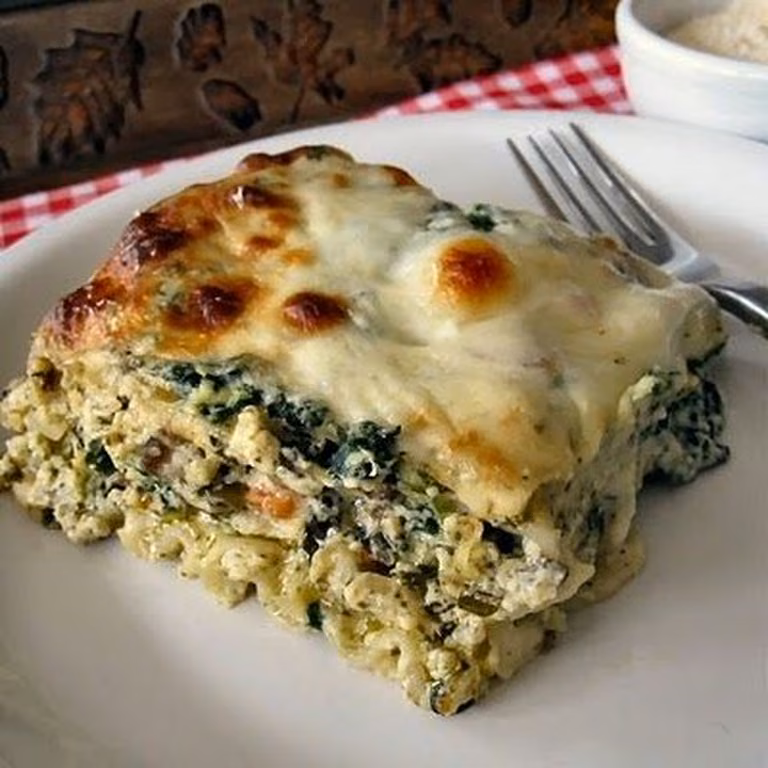 Lasagne z kurczakiem i szpinakiem :)