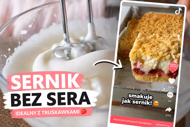 Upiekłam „sernik bez sera” z truskawkami. Rodzina nie mogła uwierzyć, z czego powstało to ciasto