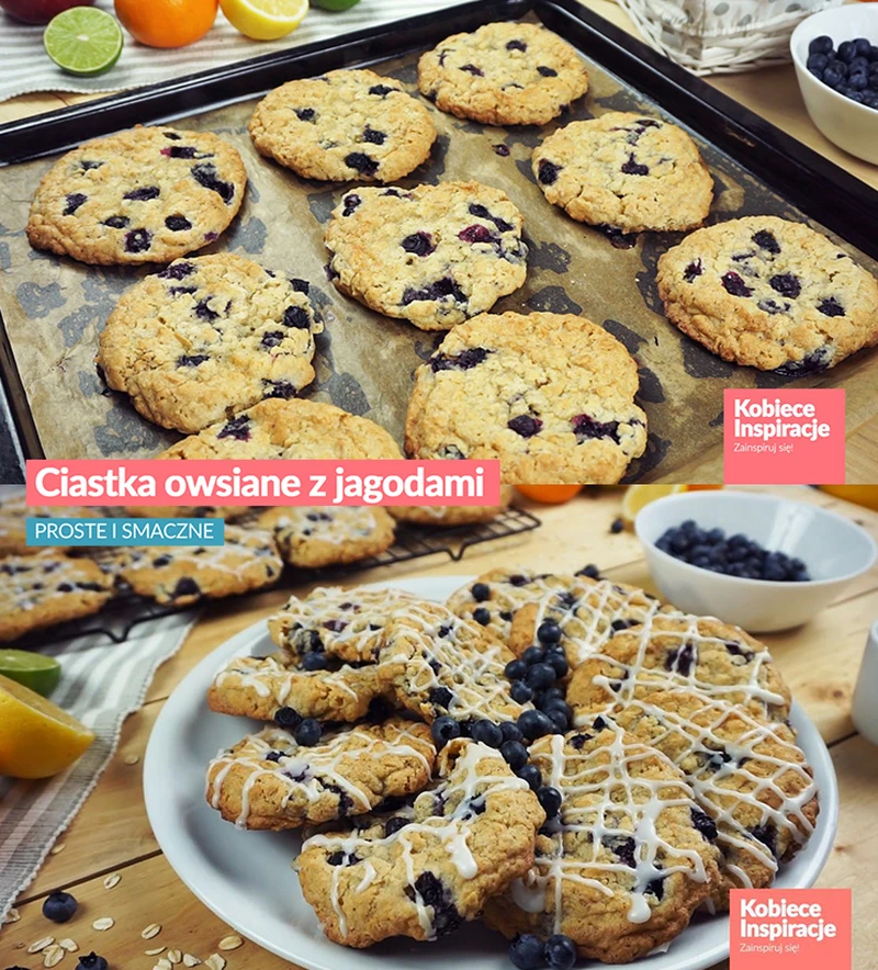 Ciastka owsiane z jagodami - PROSTE I SMACZNE
