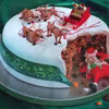 Śmieszny tort z mikołajem