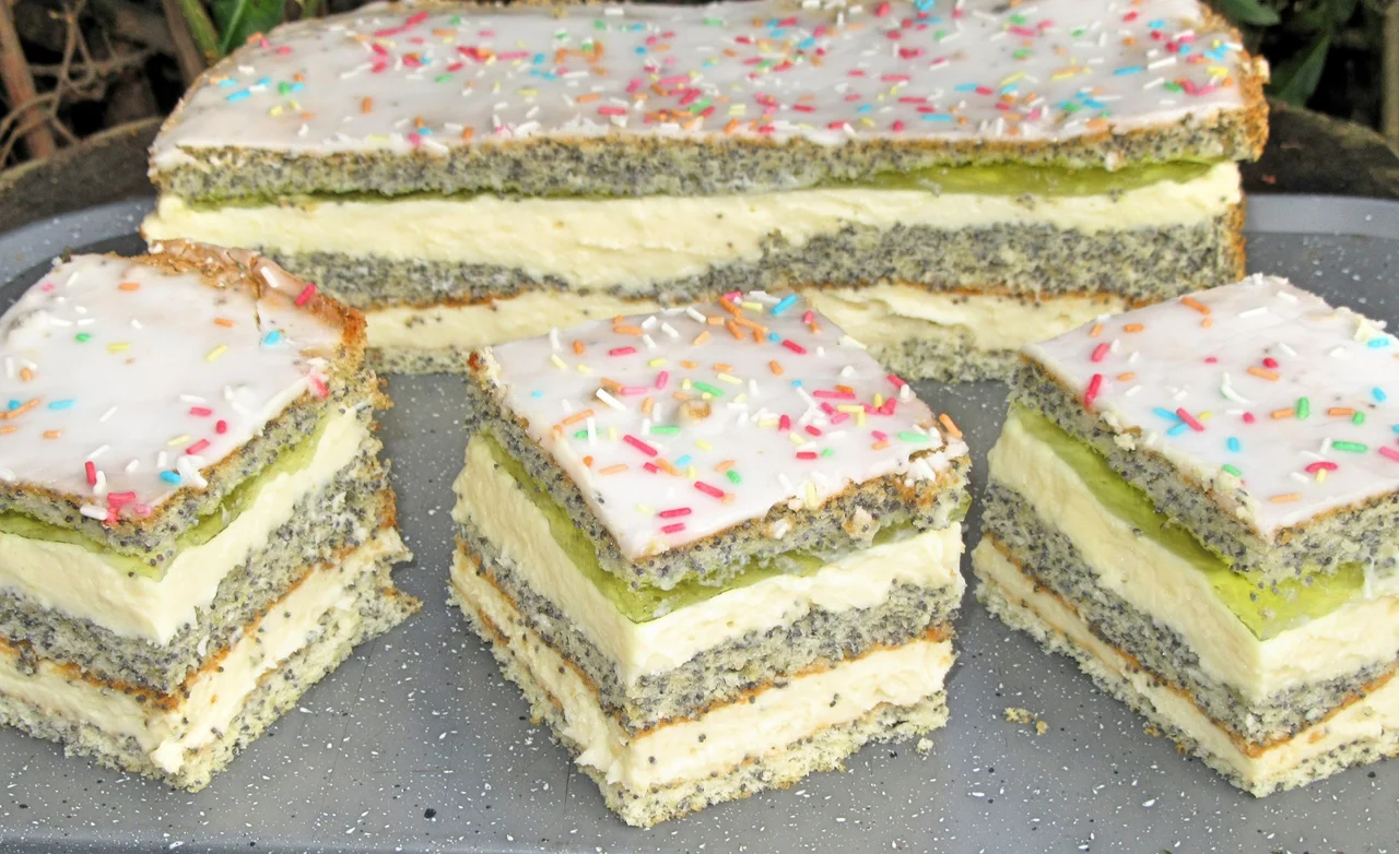 Ciasto makowo cytrynowe, makowiec z kremem cytrynowym, pyszne, łatwe i efektowne+FILM