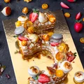 Number Cake z kremem diplomate, ptysiami i makaronikami na 5. urodziny bloga
