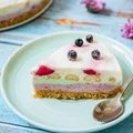 Ciasto Trójkolorowe Z Mrożonymi Owocami Lata Bez Pieczenia