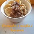 Owsianka z nutellą i bananem