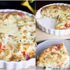 Tarta z kalafiorem i pomidorami na spodzie z ciasta francuskiego