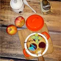 Pieczony deser – banany, jabłka i syrop z karobu pod kruszonką