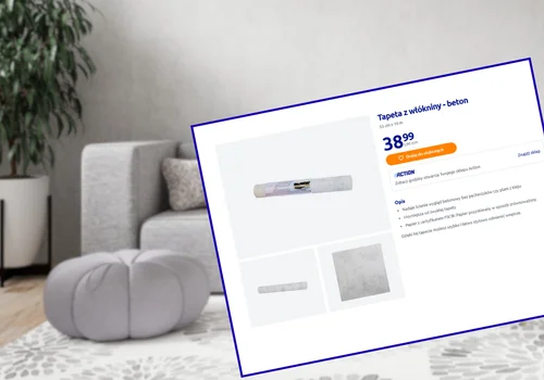 Ta tapeta z Action za 39 zł to hit do salonu! Jest super mocna, modny efekt betonu bez pęcherzyków i plam z kleju