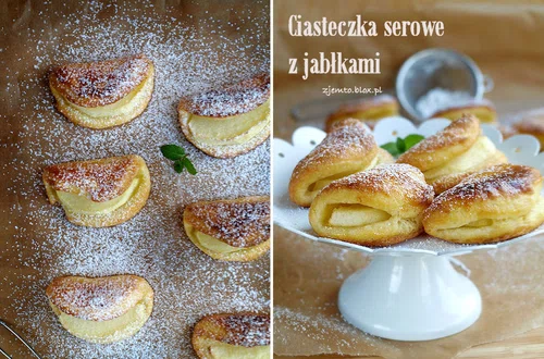 Serowe ciasteczka z jabłkiem